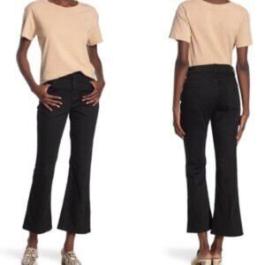 Nili Lotan Hadley Jeans Cropped Flare, Jet Black, Size 4 NWT